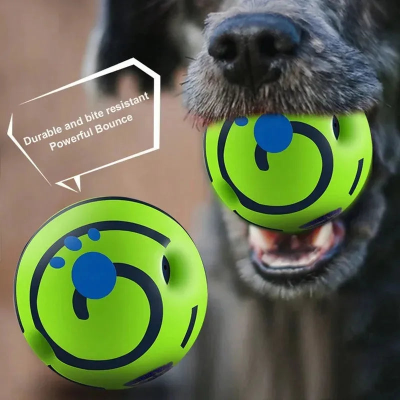 Pelota verde para perro resistente a mordidas con rebote potente, juguete duradero para mascotas