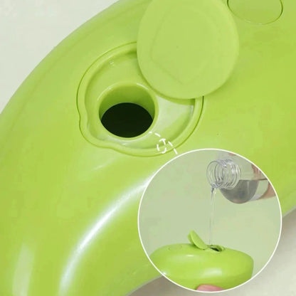 Bebedero verde para mascotas con llenado fácil de agua, ideal para perros y gatos