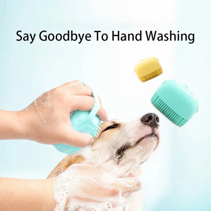 Cepillo de baño para perros con espuma, lavado fácil sin manos, cuidado mascotas