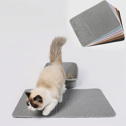 Alfombra para gato con arenero, alfombrilla antideslizante y fácil limpieza, ideal para mascotas