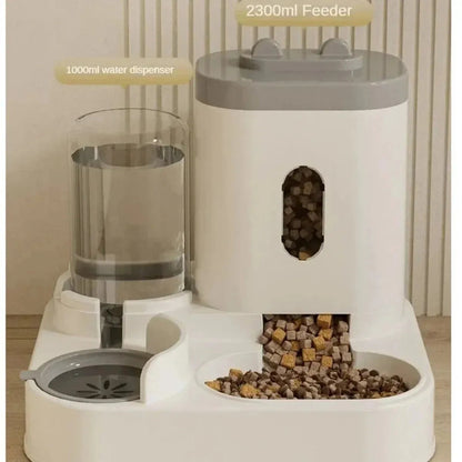 Dispensador automático de comida y agua para mascotas, 2300ml y 1000ml, ideal para perros y gatos
