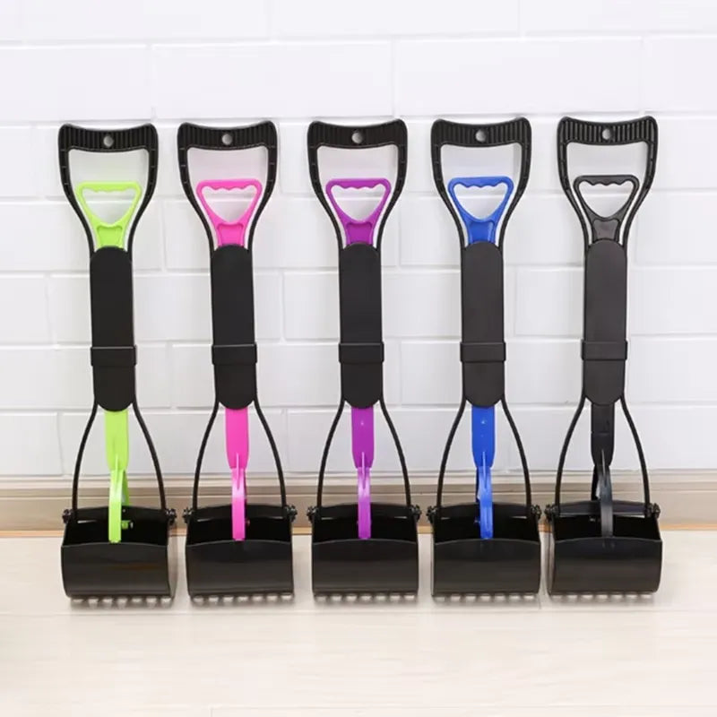 Recogedores de excrementos para mascotas en colores vibrantes, ideales para paseos y cuidado diario.